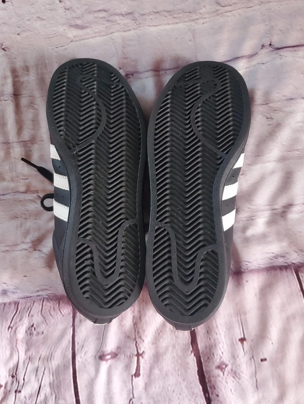 ADIDAS SUPERSTAR II BLACK/WHITE JI0079 SIZE 7 Lace-up Low Top Preppy School